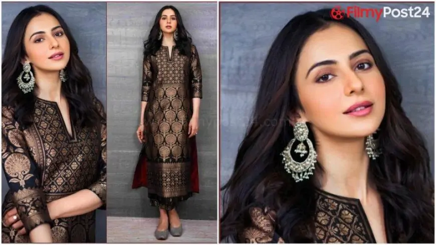 Rakul Preet Singh Exudes Class in Her Black Brocade Costume By Payal Khandwala (View Pics)