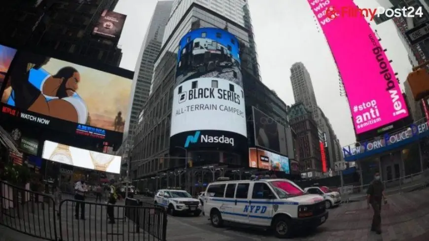 BLACK SERIES CAMPER On the Grid and Featured on NASDAQ's Large Display