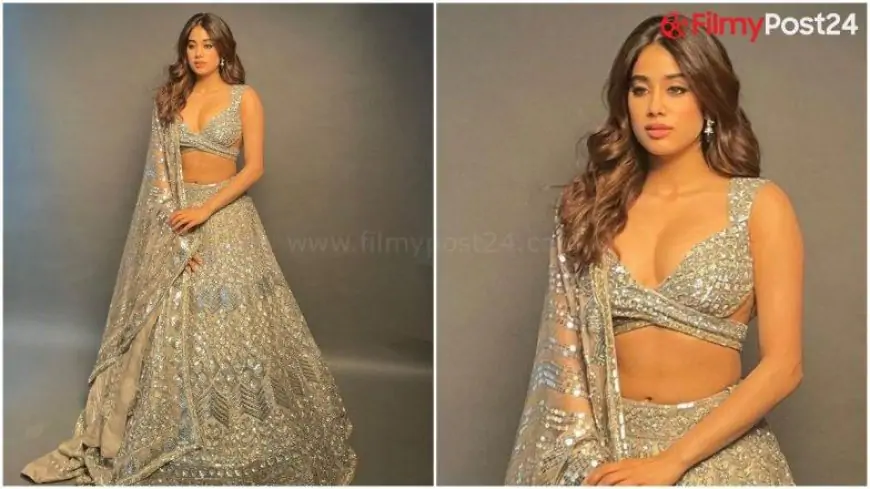 Janhvi Kapoor's Diwali Comes Early, Actress Stuns in a Blingy Manish Malhotra Outfit