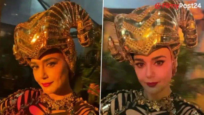 Preity Zinta Dresses Up in All Golden Costume for Halloween 2021! (Watch Video)