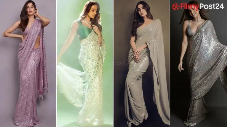 Diwali 2021 Fashion: Malaika Arora, Janhvi Kapoor and Others' Sequined Sarees By Manish Malhotra Should Be Your Go-To Option This Year (View Pics)