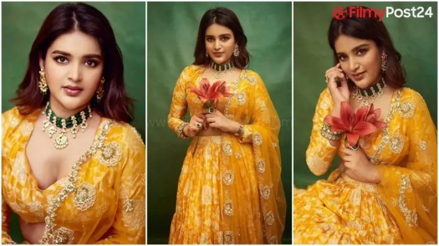 Nidhhi Agerwal's Saffron Colour Lehenga Choli Can Be Yours For Rs 51,000!