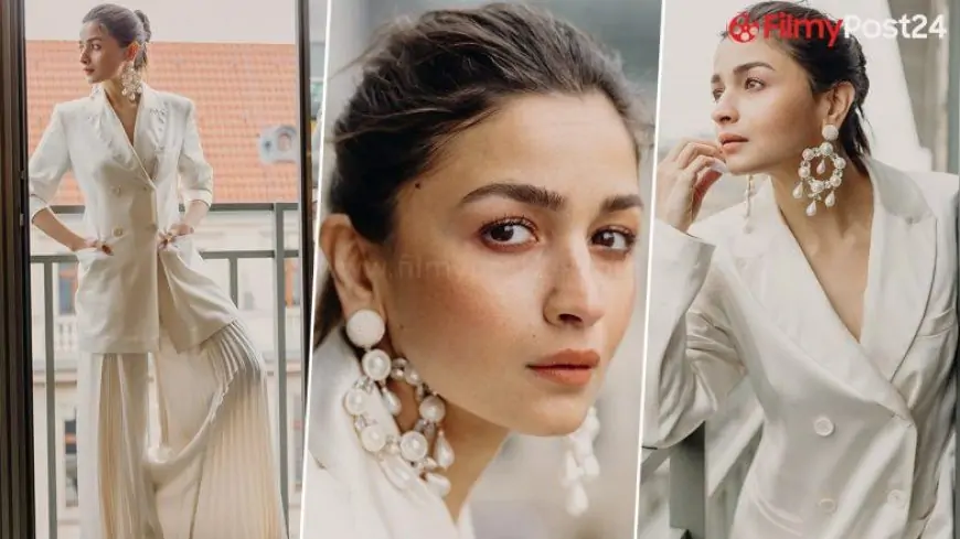 Alia Bhatt Appears to be Trendy in a White Dolce &amp; Gabbana Blazer and Pleated Pants on Day 2 of Gangubai Kathiawadi Berlin Promotions (View Pics)