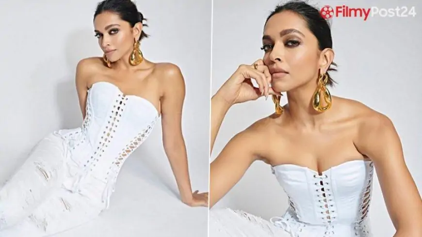 Deepika Padukone Appears Ravishing in White Corset Paired With Ripped Denims for Gehraiyaan’s Success Bash (View Pics)