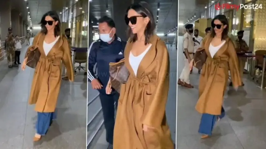 Deepika Padukone Looks Stylish As She Dons a Tan Brown Overcoat in Her Latest Airport Look! (Watch Video)