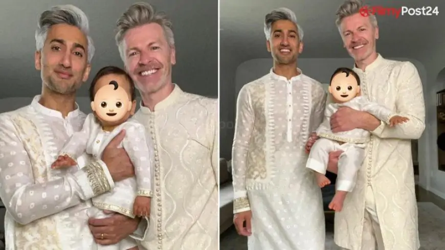 Tan France, Hubby Rob and Their Little One Pose in Desi Outfits as They Wish Eid 2022 to All (View Pics)