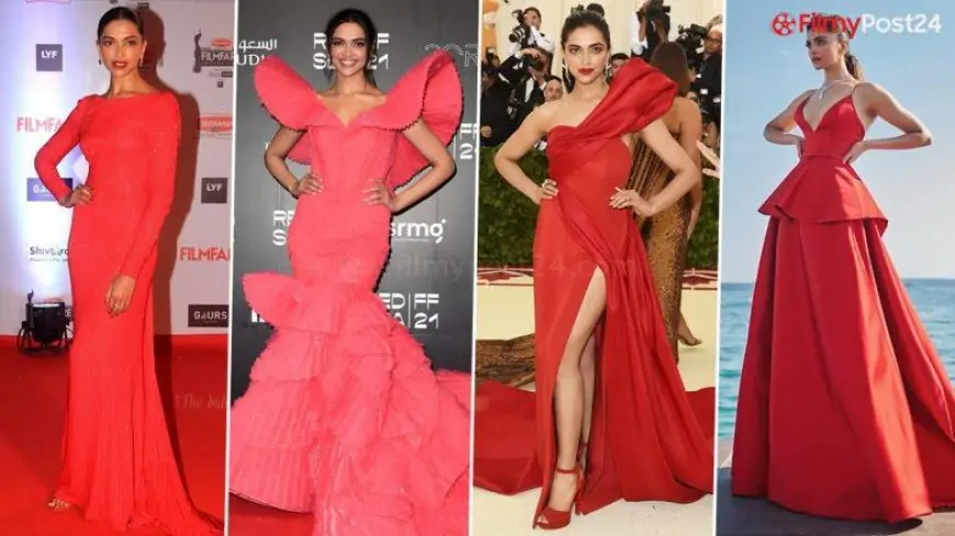From Cannes to Met Gala, 5 Times When Deepika Padukone Picked Ravishing 'Red' Attires for the Red Carpet (View Pics)