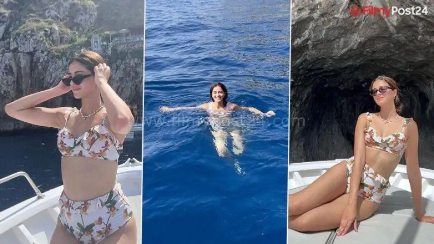 Ananya Panday Chills on a Boat in Floral Bikini As She Listens to 'Sooraj Ki Baahon Mein' on Loop in Italy (View Pics)