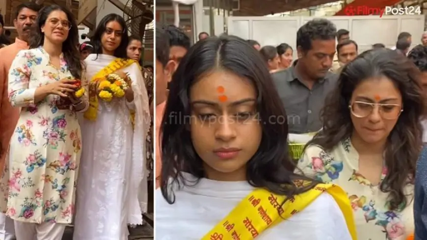 Kajol and Daughter Nysa Devgan Go to Siddhivinayak Temple for Darshan, Video Goes Viral – WATCH