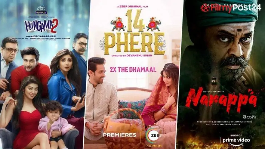 OTT Releases of the Week: Shilpa Shetty Kundra’s Hungama 2; Vikrant Massey’s 14 Phere on ZEE5; Ventakesh’s Narappa on Amazon Prime Video and Extra