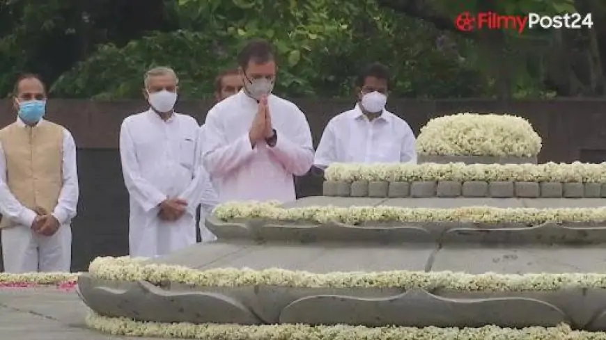 Rajiv Gandhi 77th Start Anniversary: Rahul Gandhi Pays Floral Tribute to His Father and Former Prime Minister on Sadbhavna Diwas (See Pics)