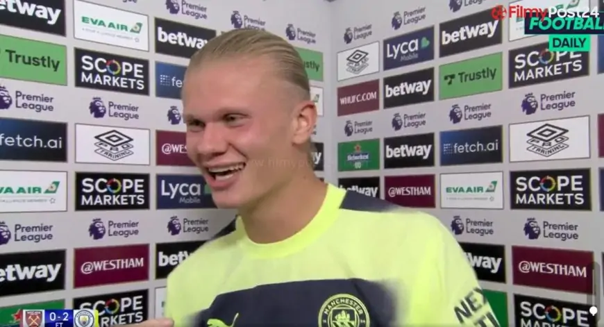 'A Bit S***'- Erling Haaland Leaves Fans In Frenzy After Swearing Twice On Air In Sky Sports Interview After Man City Debut