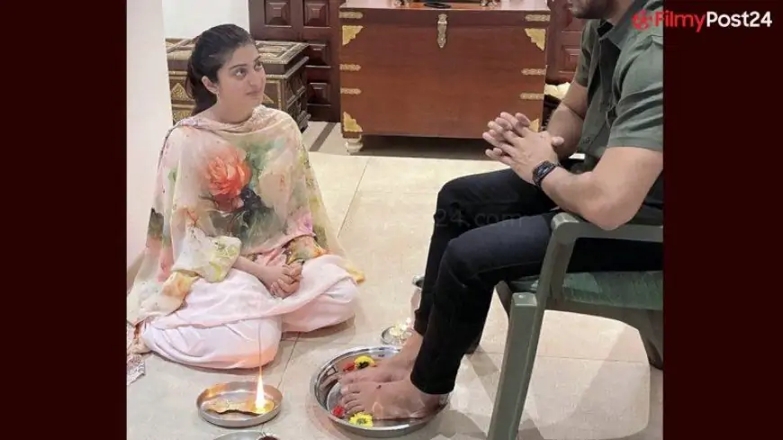 Pranitha Subhash Sitting Near Her Husband’s Feet During ‘Bheemana Amavasya’ Ritual Sparks Controversy on Twitter; Pics Go Viral!