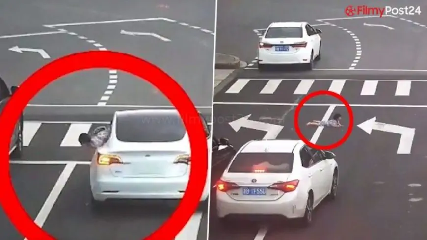 Child Falls Out of Car Window At Busy Junction in China; Gets Save By Motorists; Watch Viral Video 