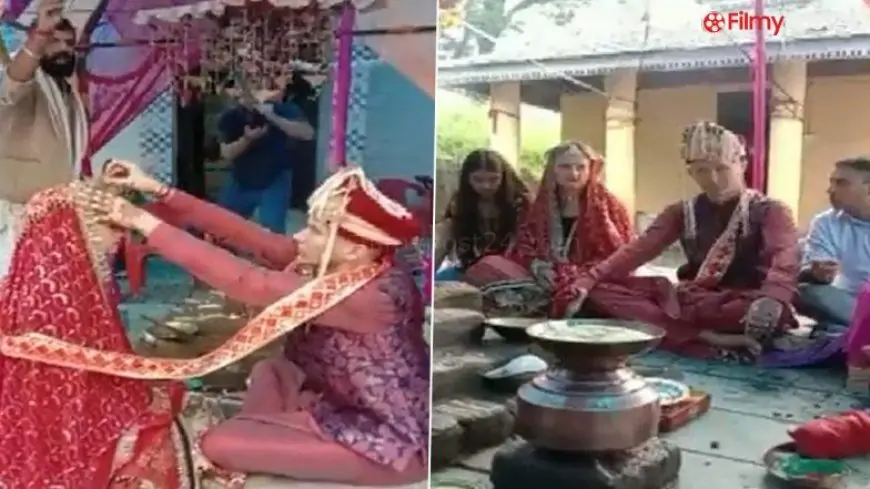 Himachal Pradesh: Russian Man Sergei Novikov Ties Knot With Ukrainian Girlfriend Elona Bramoka in Traditional Hindu Ceremony in Dharamshala (Watch Video)