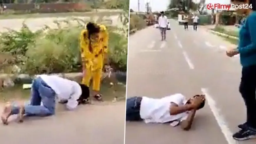 Rajasthan Students Union Election 2022: Candidates Touch Feet of Girl Students To Get Their Votes, Watch Viral Video