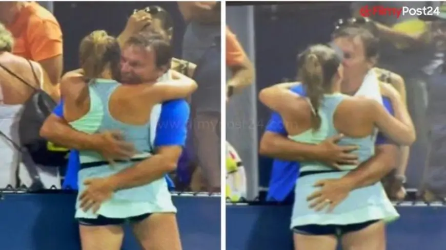 Viral Video: Sara Bejlek Coach and Father Grab Her Backside and Kiss on Mouth Celebrating Czech Tennis Player’s US Open 2022 Qualifier Win, Netizens Divided