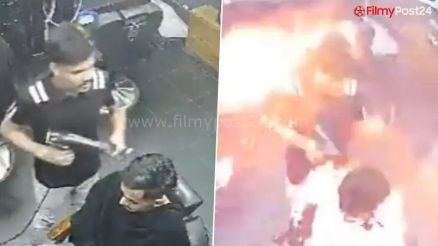 Video: Hair Dryer Blasts Due to Short Circuit, Sets Barber, Customer on Fire