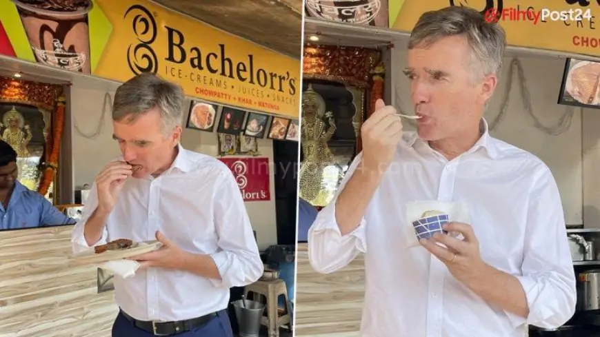 'Consuming Like a Mumbaikar': UK Envoy Alex Ellis Enjoys 'Mumbai Sandwich' and 'Chilli Ice Cream', Urges People To Come and Eat (See Pics)