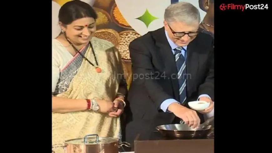 Smriti Irani Teaches Bill Gates How To Make ‘Tadka’ for Khichdi, Video of Microsoft Founder Adding Flavour to ‘Super Food’ Goes Viral
