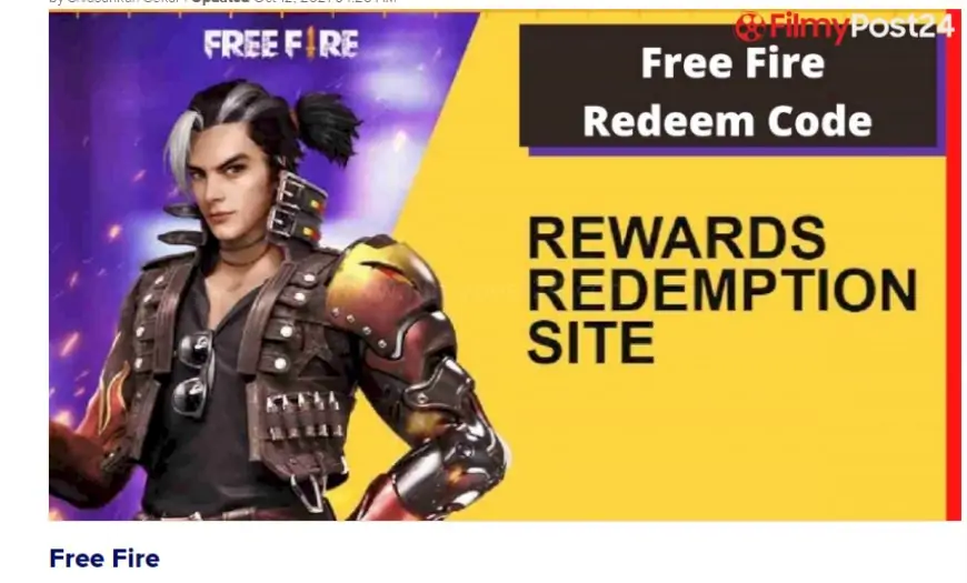 Garena Free Fire Code Redeem Today October 22, 2021 Redeem Active FF Code Game List