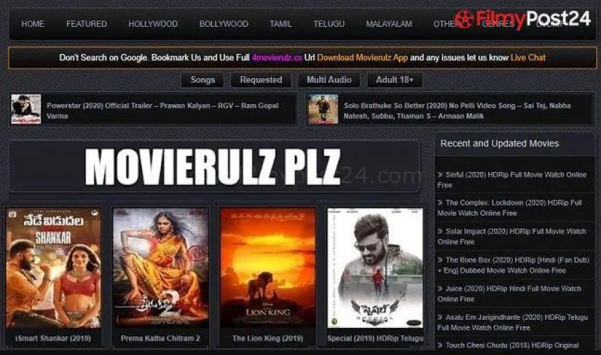 MovieRulz 2022: Watch And Download Telugu, Tamil And Malayalam Movies For Free