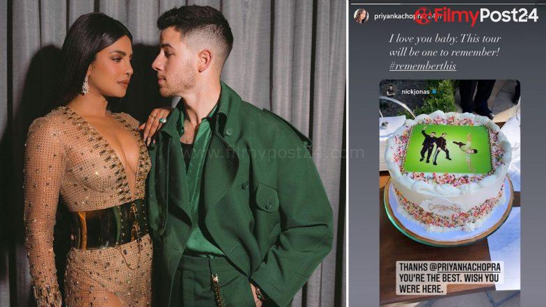 Nick Jonas Commences Jonas Brothers Tour With Cake From Spouse Priyanka Chopra