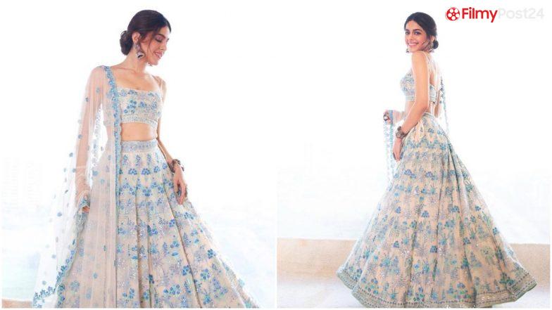 Alaya F Appears Just like the Good Bridesmaid in Her Powder Blue Anita Dongre Outfit (View Pics)