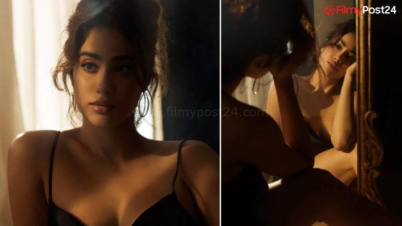 Janhvi Kapoor Is a Sight to Be Behold as She Strikes a Sexy Pose in Strappy Black Dress (View Pics)